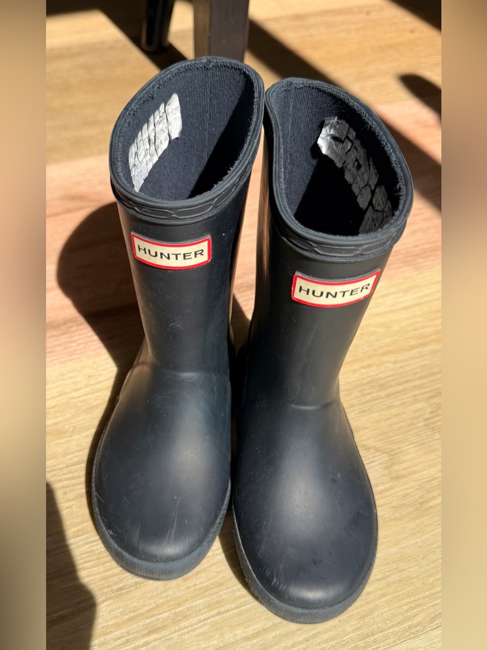 Little kid/toddler size 8 Hunter navy blue Rain Boots
